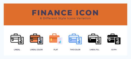 Aufkleber - Finance icon symbol. isolated. vector illustration with different styles