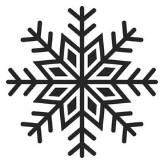 Wall Mural - Snowflake icon vector isolated on white background.