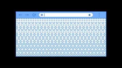 Poster - Animated web browser window icon in y2k style with ice effect. Alpha channel