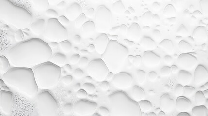 Poster - Abstract texture of white water droplets creating a smooth and visually interesting background for various design applications