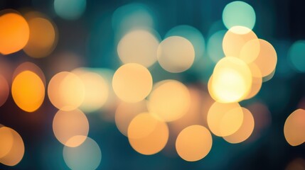 Poster - Bokeh lighting background with blurred colorful highlights creating an energetic atmosphere at a live concert event