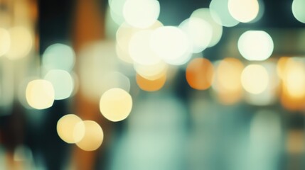 Poster - abstract blurred background of a shopping mall with colorful bokeh lights creating a warm and inviting atmosphere for retail shoppers