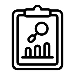 Wall Mural - Market Research Line Icon