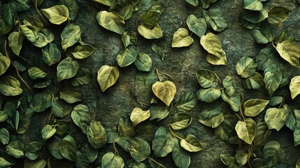 Poster - Lush green leaf texture background showcasing intricate details of foliage and nature's beauty for design and artistic purposes