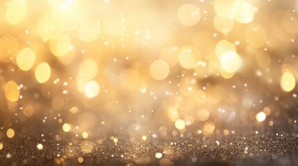 Poster - Warm golden bokeh background with shimmering light effects creating a dreamy beach atmosphere for design and artistic projects