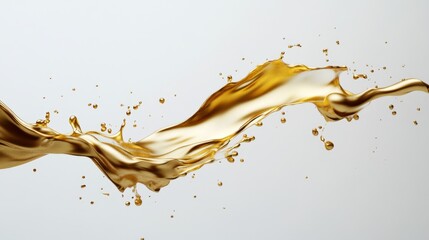 Poster - Dynamic gold liquid splash studio setting high- image minimalist background artistic viewpoint elegance concept