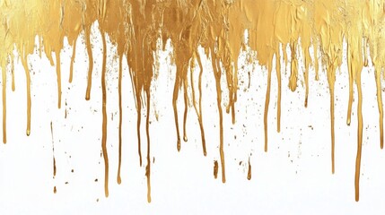Poster - Dripping gold paint art studio abstract photography creative space close-up artistic expression