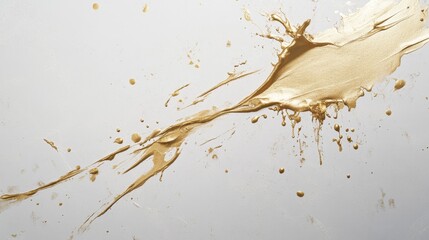 Poster - Dynamic gold paint splashes art studio abstract visuals creative environment close-up perspective artistic expression for seo impact