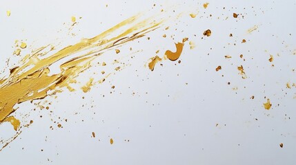 Poster - Dynamic abstract gold splashes modern art gallery artistic composition minimalist environment close-up viewpoint texture exploration