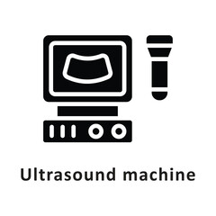 Fototapete - Ultrasound Machine Vector Gylph Icon. Eps 10 File
