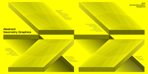 line pattern graphic design background 3d square structure texture gradient light and shade contrast diagonal depth cubic effect minimal modern simple yellow black backdrop use poster flyer banner 