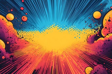  Blank colorful comic abstract background template 