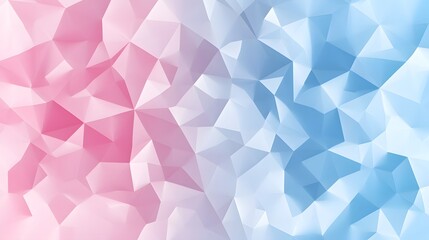 Poster - Abstract Pink and Blue Geometric Triangular Pattern