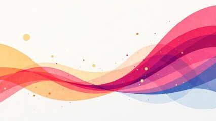 Aufkleber - A colorful wave with a white background