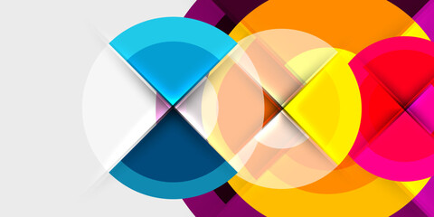 Poster - Techno circles and semi circles. Vector Illustration For Wallpaper, Banner, Background, Card, Book Illustration, landing page