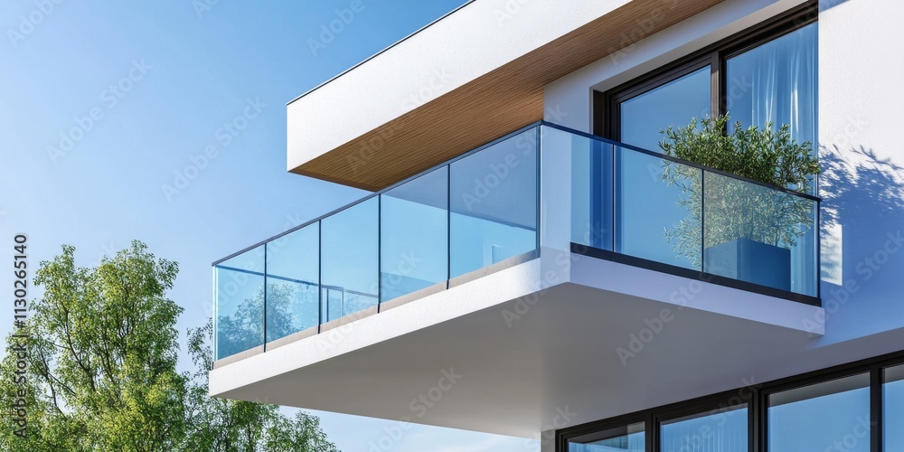 Tempered Railing Frameless laminated tempered glass balcony railing offers a sleek and ...