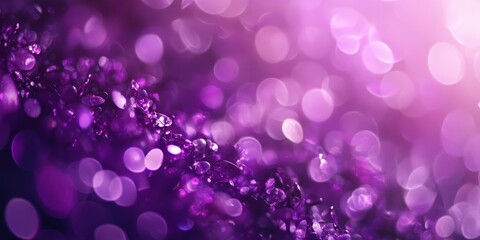 Wall Mural - Vibrant purple bokeh creates a stunning bokeh light effect, ideal for adding depth and beauty to any design. This captivating bokeh background enhances visual appeal in a unique way.