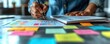© jakapong - Desk with Planner, Charts, and Sticky Notes for Yearly Goal Setting