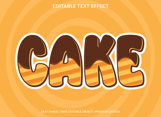 Poster - cake editable text effect template use for logotype title and headline sticker