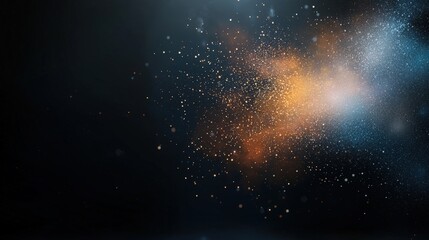 Wall Mural - Magical Cosmic Dust Against Dark Background