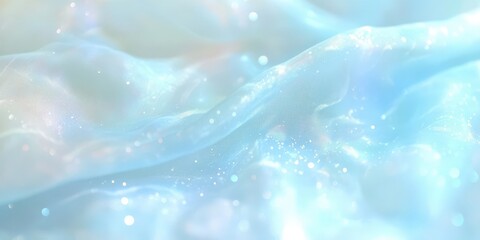 Poster - Soft Light Blue Background with White Sparkles and Pastel Colors, Ideal for Elegant Designs and Creative Projects