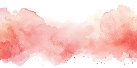 Poster - Soft Pink and Coral Watercolor Background with White Space for Creative Design and Artistic Projects