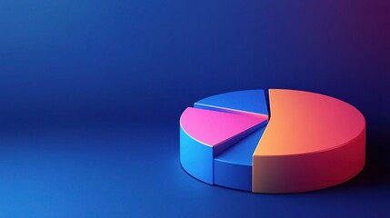 Poster - Abstract Data Analytics Statistics Pie Chart in Vibrant Colors