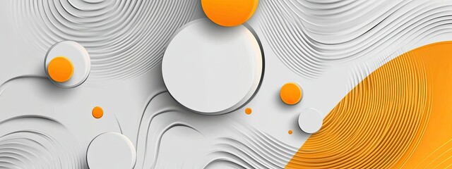 Wall Mural - Abstract grey background with dynamic circle lines.