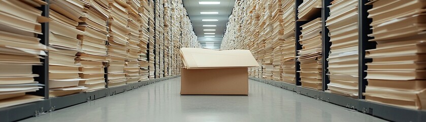 Poster - records management for tax compliance, organized digital and physical files, secure storage systems