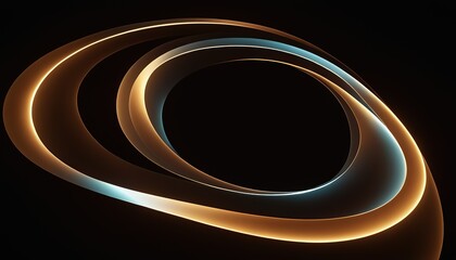 Wall Mural - Neon glowing swirl High speed light trail effect Futuristic dynamic motion technology 6610