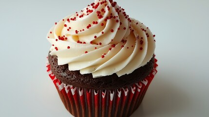 Wall Mural - Holiday-Themed Cupcake Topped with Icing for Christmas