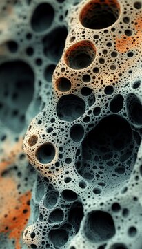 Abstract Fractal Cavern Digital Art Depicting Organic Structures and Intricate Patterns