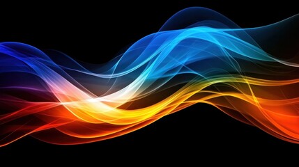 Poster - Abstract Colorful Wave Background Swirls Energy Flow Design