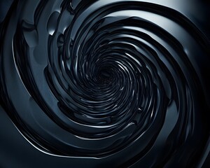 Poster - A mesmerizing abstract spiral design featuring dark swirling shapes, creating depth and motion in a visually striking composition.