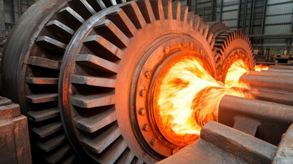 Aufkleber - Hot Steel Rolling Mill Industrial Manufacturing Process Heavy Industry Metalworking