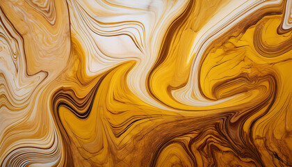 Poster - Abstract marbled pattern in yellow and white colors. Great for backgrounds, textures, and design elements.