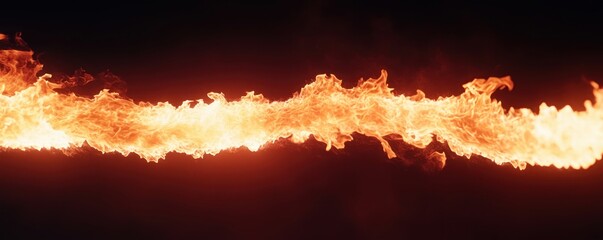 Poster - Fiery Stream Abstract Fire Background Hot Burning Energy