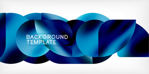 Poster - Color geometric shapes background shadow circles