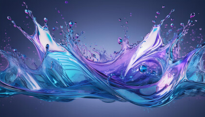 Poster - A water splash abstract art graphic for design.