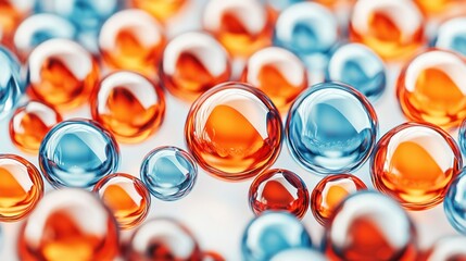 Poster - Abstract Colorful Spheres Background Science Technology Design