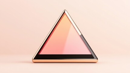Aufkleber - Abstract Pink Gold Triangle Geometric Shape Minimalist Design Modern Background
