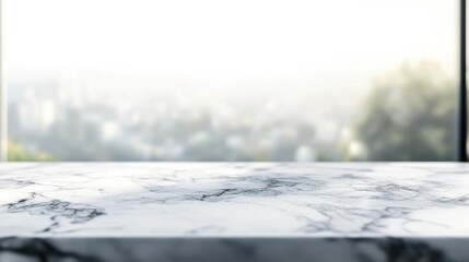 Wall Mural - Elegant Marble Surface with Scenic Background for Modern Interiors