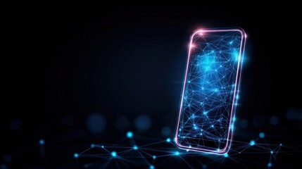 Poster - Futuristic Smartphone Network Connection Digital Mobile Technology
