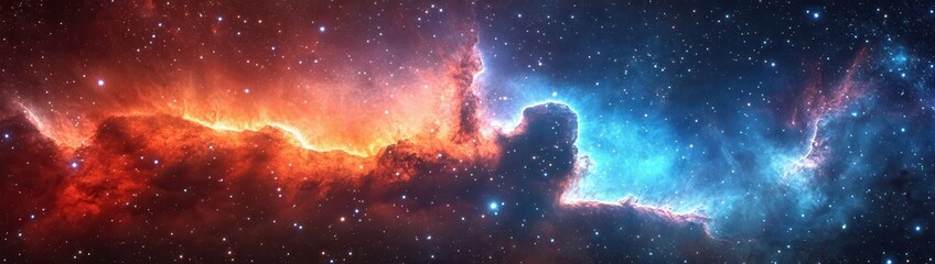 Wall Mural - Explore the beauty of the universe through this wide-angle perspective.