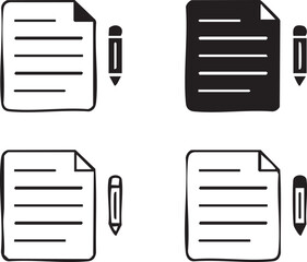 Poster - Paper Document vector|Report vector|Notepad vector|note vector|These vector|Writing vector design icon symbol