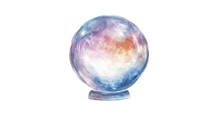 Watercolor Galaxy Egg  Cosmic Orb  Mystical Sphere  Fortune Telling