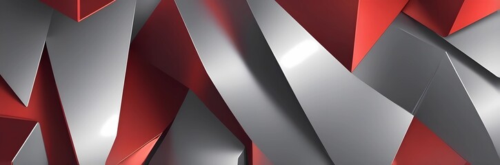 Wall Mural - Abstract metallic premium background with red accents