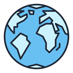 Poster - Earth vector creative blue icon or symbol