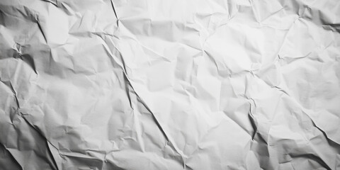 Poster - Crumpled white paper texture background with soft shadows