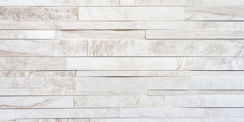 Poster - White stone wall texture with horizontal pattern, ideal for backgrounds